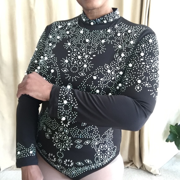 Pearl & Embellished Body Suit 2X - Picture 7 of 16